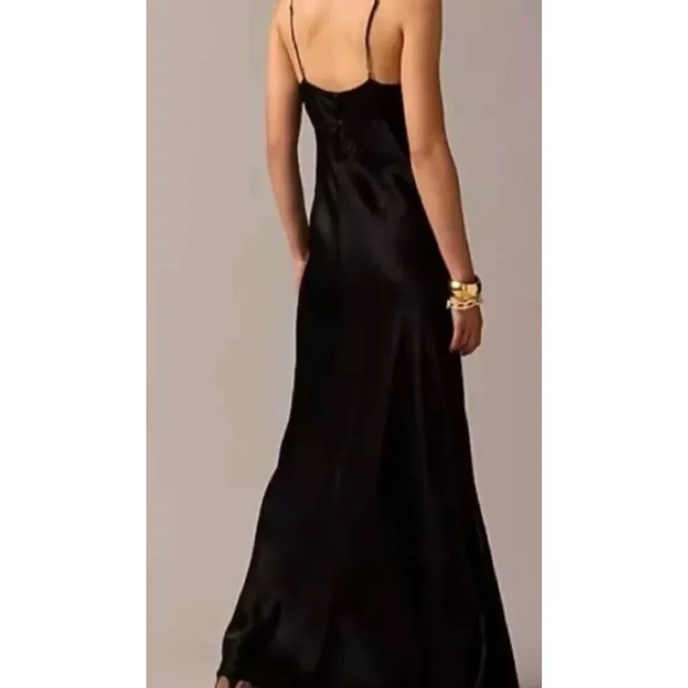 NWT J. Crew Collection Full-length V-neck Slip dress in Luster Crepe Sz. 12